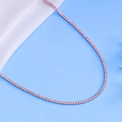 Silver Moonlit Grace Tennis Necklace