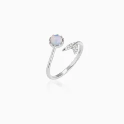 Silver Moonstone Visionary Ring