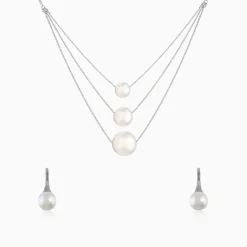 Silver Moontide Pearl Set