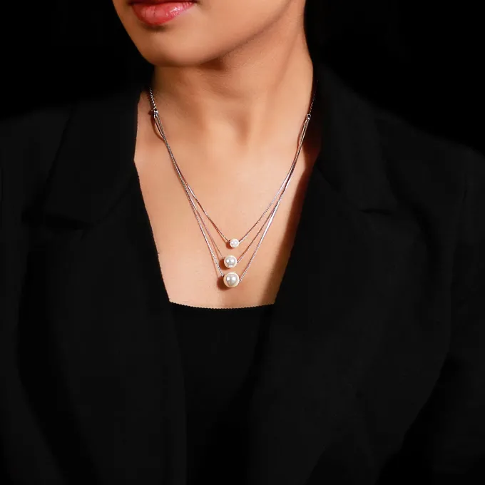 Silver Moontide Pearl Set