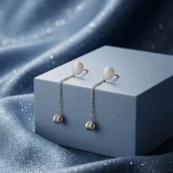 Silver My Universe Dangler Earrings