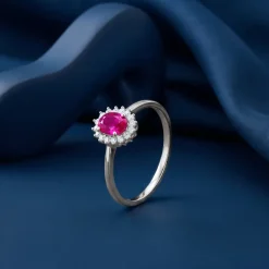 Silver Noctis Petalstone Ring (Size 12)