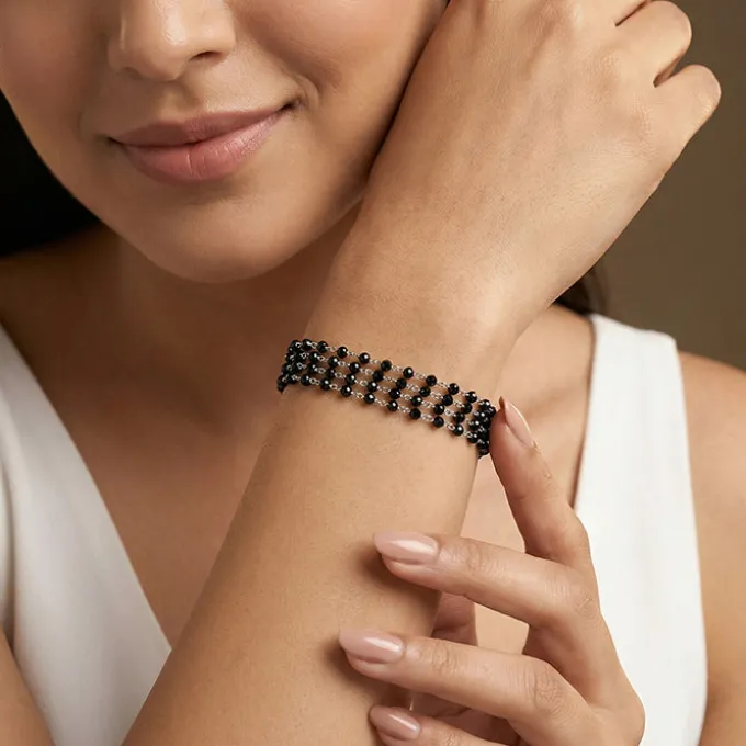 Silver Nocturnal Flow Layred Bracelet