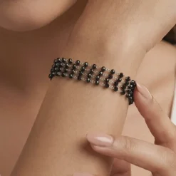 Silver Nocturnal Flow Layred Bracelet
