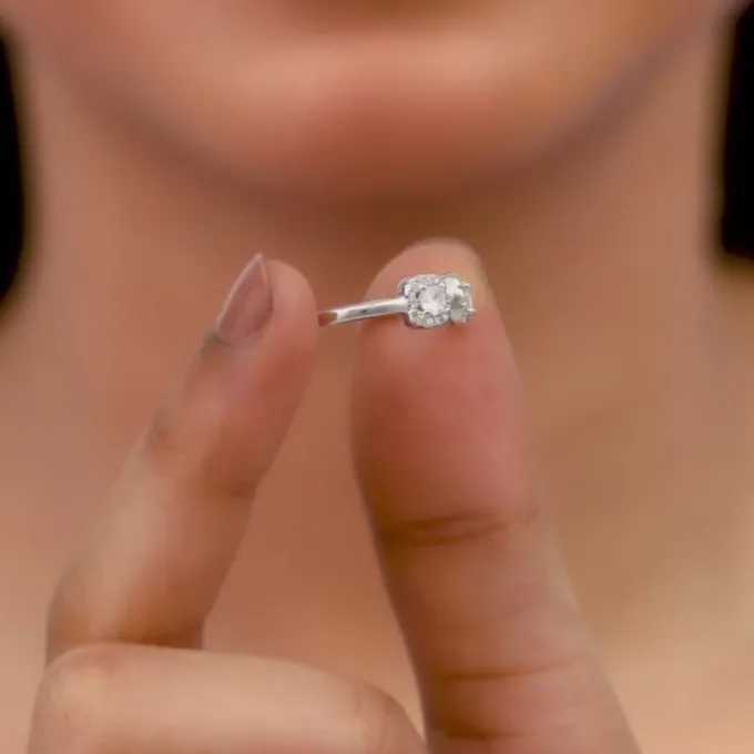 Silver Not-So-Round Ring