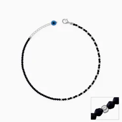 Silver Obsidian Nazariya Anklet
