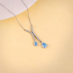 Silver Oceanic Sparkle Necklace