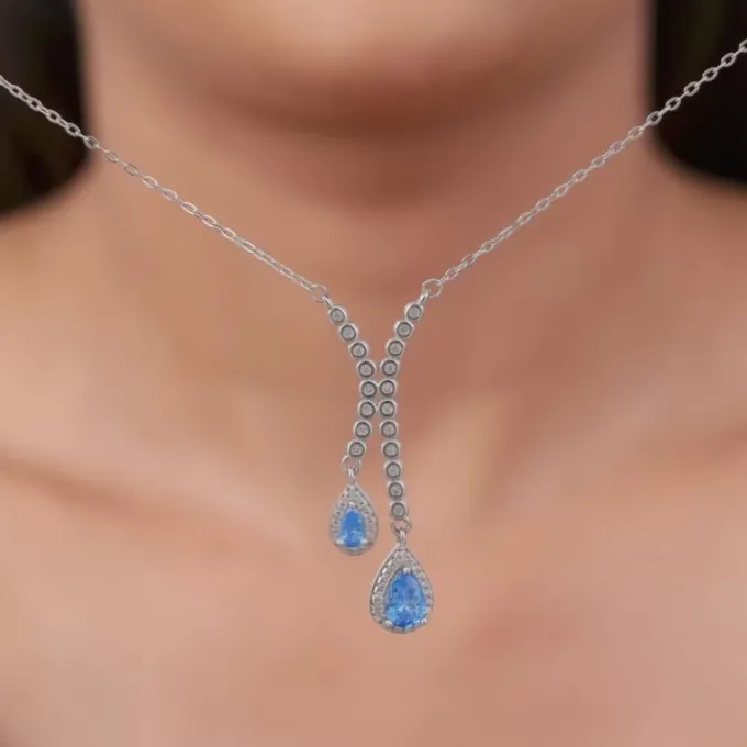 Silver Oceanic Sparkle Necklace