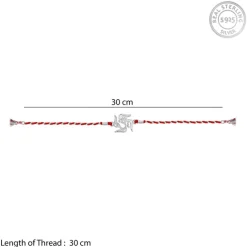 Silver Om and Swastik Rakhi