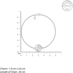 Silver Om Kavach Bracelet Rakhi