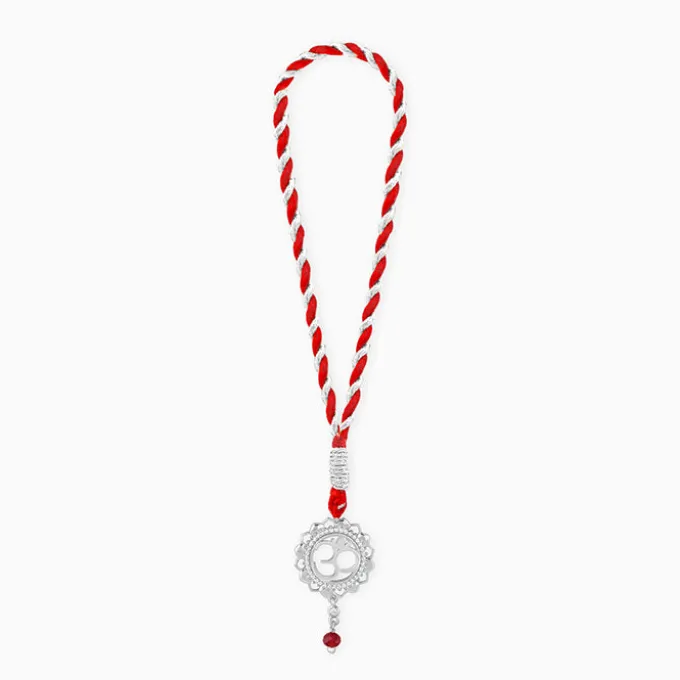 Silver Om Mandala Lumba Rakhi