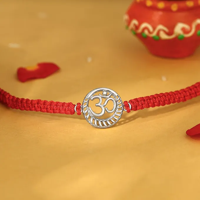 Silver Om Namah Shivaya Rakhi