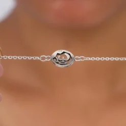 Silver Om Sphere Bracelet Rakhi