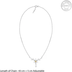 Silver One in a Trillium Necklace