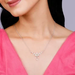 Silver One in a Trillium Necklace