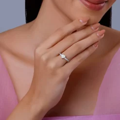 Silver Opal Heart Ring