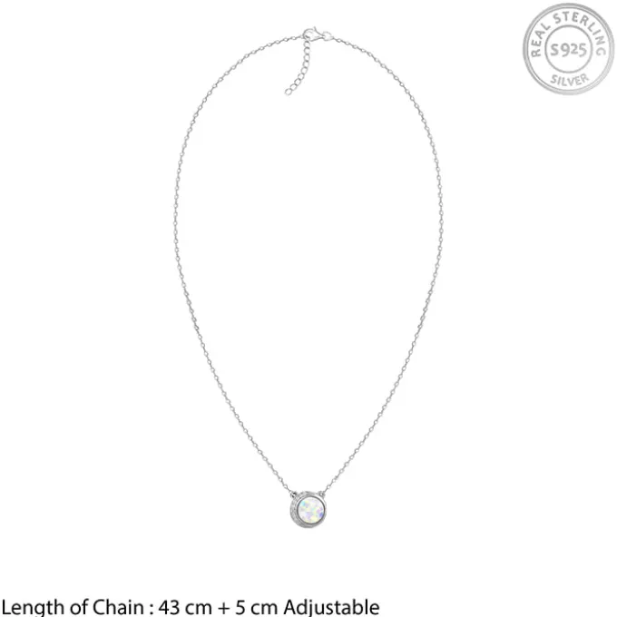 Silver Opal Moon Set