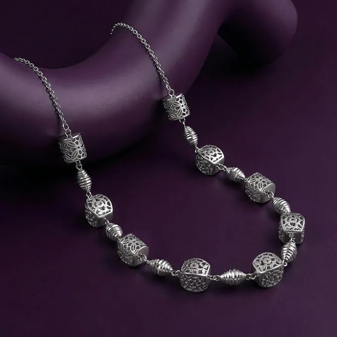 Silver Opaline Grace Necklace