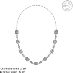 Silver Opaline Grace Necklace