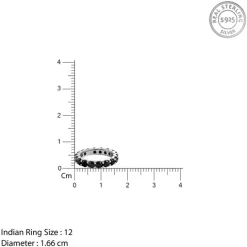 Silver Orbit Stone Ring (Size 12)