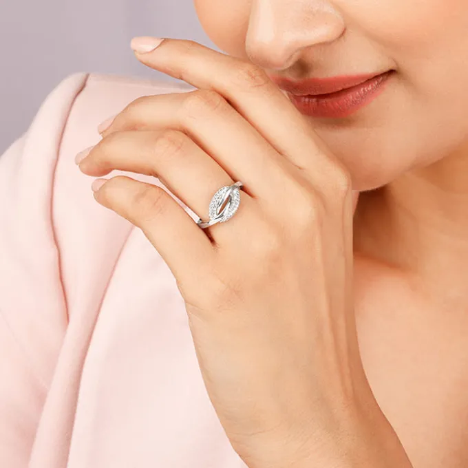Silver Oval Touch Ring