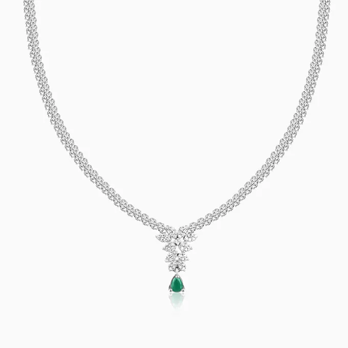 Silver Party Wear Necklace