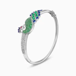 Silver Peacock Parade Bracelet
