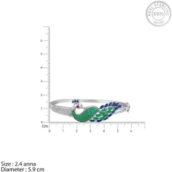 Silver Peacock Parade Bracelet