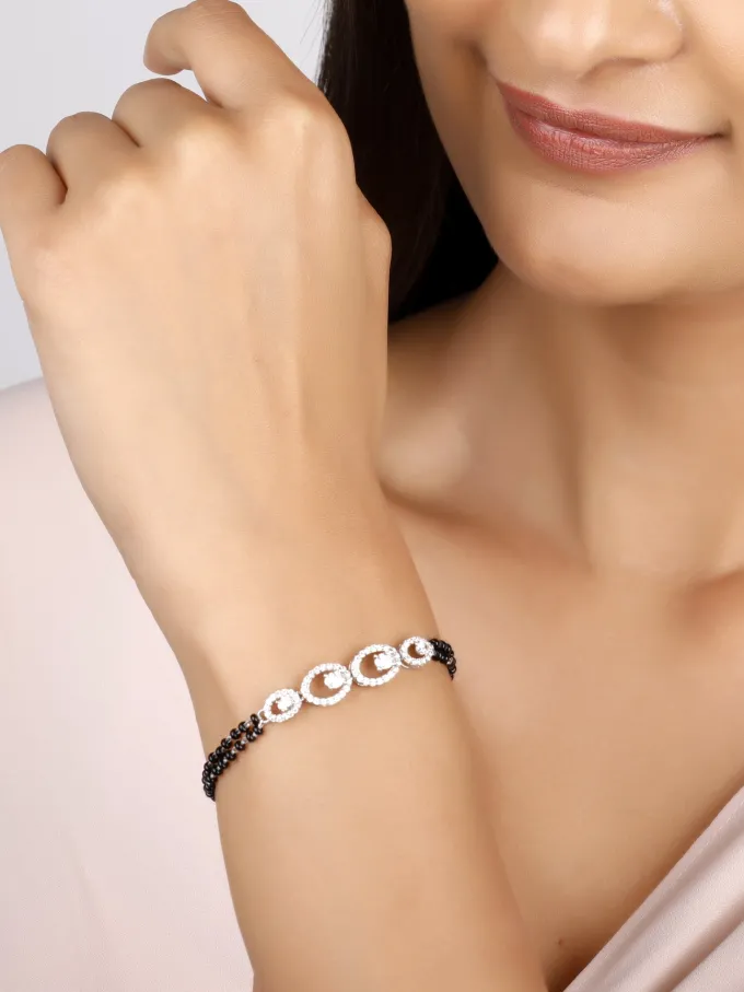 Silver Pearfection Mangalsutra Bracelet