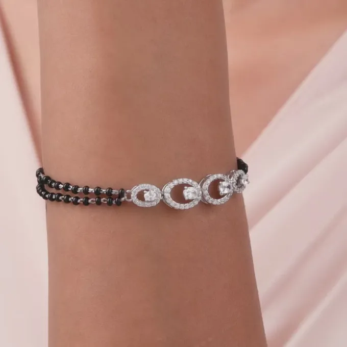 Silver Pearfection Mangalsutra Bracelet