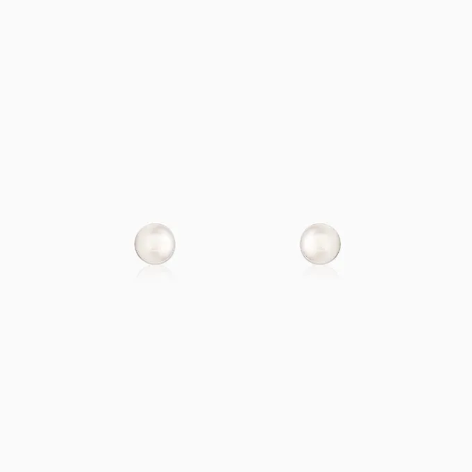 Silver Pearl Ear Jacket Earrings