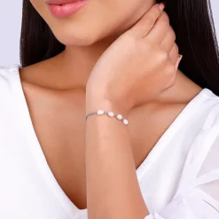 Silver Pearl Glance Bracelet