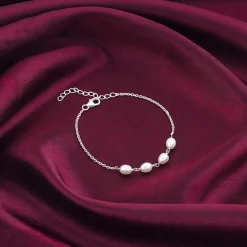 Silver Pearl Glance Bracelet