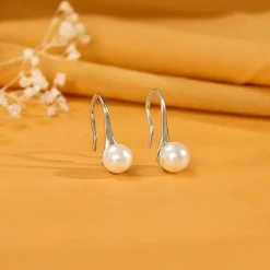 Silver Pearl Small Stud Earrings