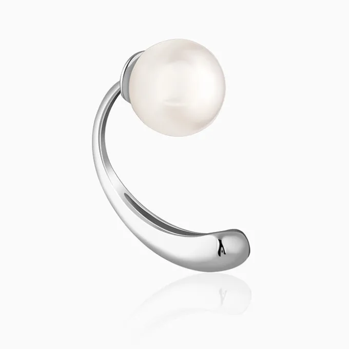 Silver Penelope Pearl Earrings