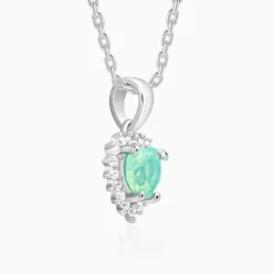 Silver Perfect Heart Pendant With Link Chain