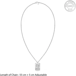 Silver Personalised Baby Foot Print Pendant For Him