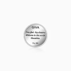 Silver Personalised Baby Birthday Coin