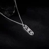 Silver Personalised Bar Initial Pendant For Him