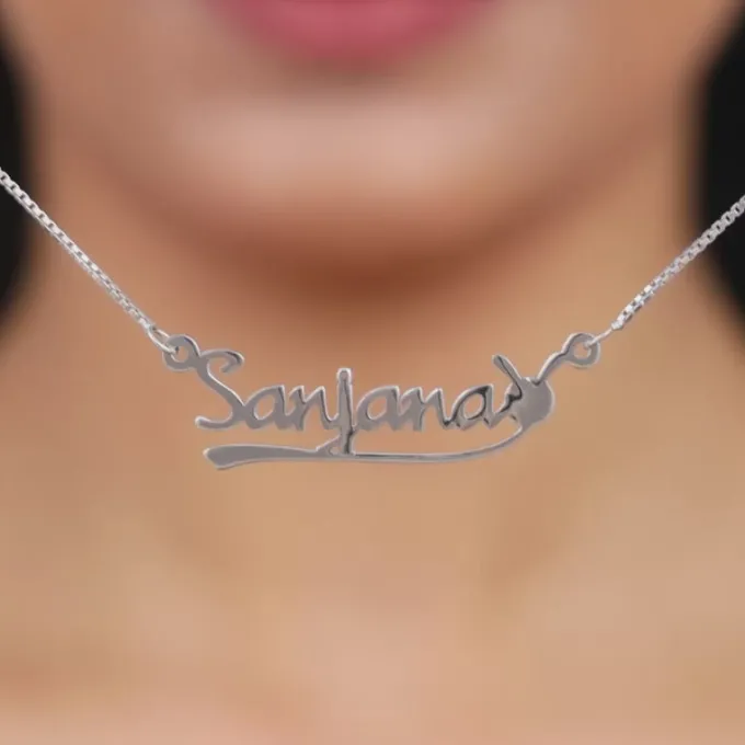Silver Personalised Bunny Necklace