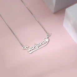 Silver Personalised Bunny Necklace