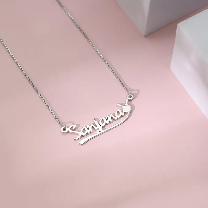 Silver Personalised Bunny Necklace