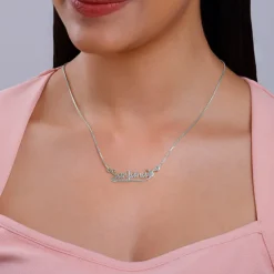 Silver Personalised Bunny Necklace
