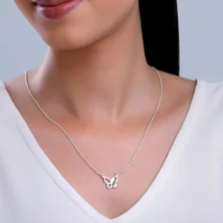 Silver Personalised Butterfly Necklace