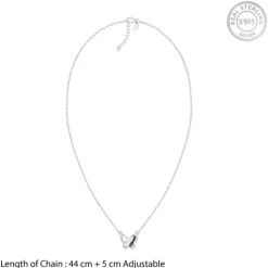 Silver Personalised Butterfly Necklace
