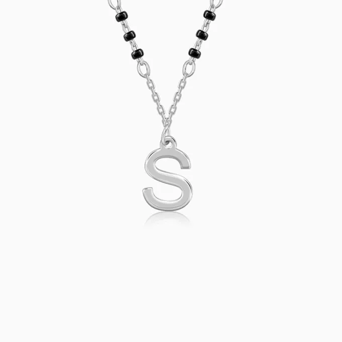 Silver Personalised Cherished Initial Mangalsutra