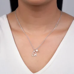 Silver Personalised Classic Heart Necklace