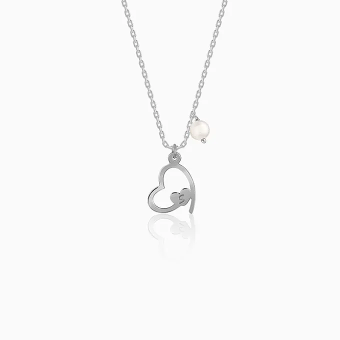 Silver Personalised Classic Heart Necklace