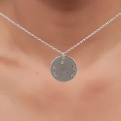 Silver Personalised Coin Pendant