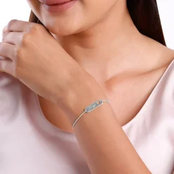 Silver Personalised Cosy Heart Bracelet
